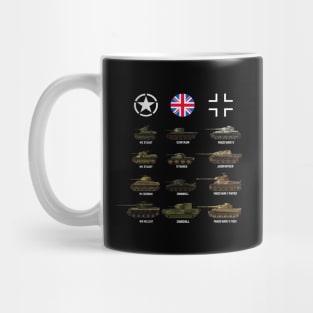 WW2 Tanks Sherman Hellcat Panzer Tiger Panther for Tank fans Mug